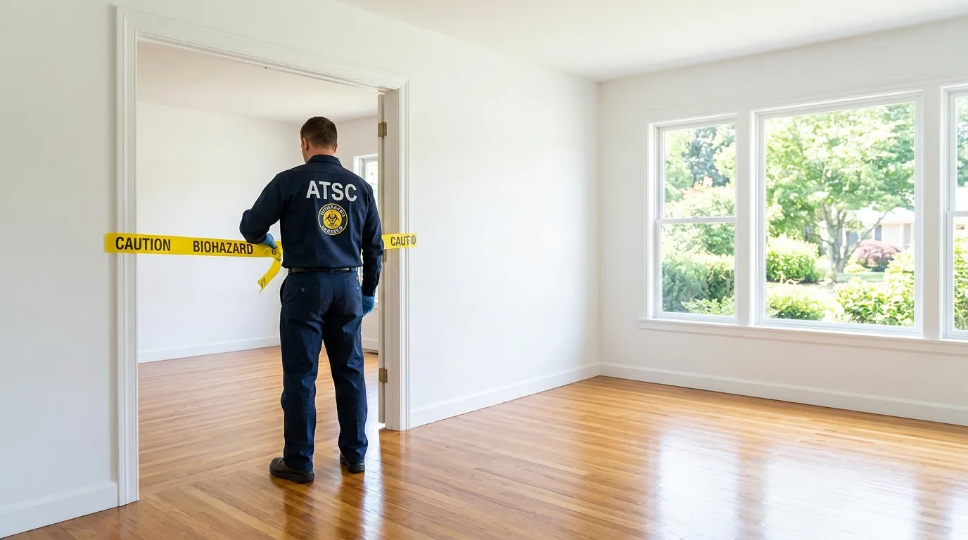 Certified biohazard cleanup crew performing Decomposition Cleanup in Pearsall